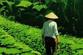 AI绘画｜二十四节气长卷⑤谷雨：春耕农夫忙图片