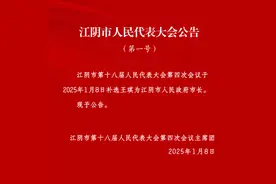 王琪当选无锡江阴市人民政府市长图片