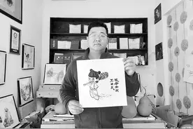纸火相遇“烧”出烙画哪吒图片