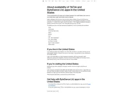 苹果公司：TikTok及字节跳动旗下应用在美国已不可用图片