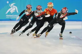 （亚冬会）短道速滑——林孝埈获得男子1500米亚军图片
