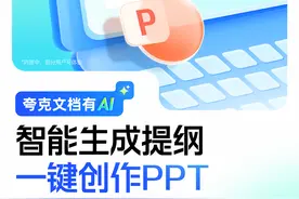 一键生成提纲和创作PPT!夸克上线大模型新产品“AI PPT”图片