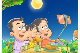 （图表·漫画）［中秋节］月圆之夜图片