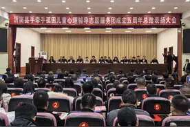 沂南县召开手牵手孤困儿童心理辅导志愿服务团成立五周年总结表扬大会图片