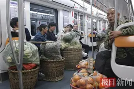 重庆地铁“背篓专线”：菜农清晨坐27站去市区卖菜，地铁方人性化安检图片