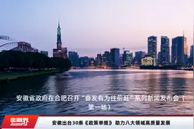 安徽出台30条《政策举措》 助力八大领域高质量发展视频封面