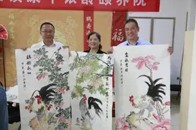 岱岳区书画名家献艺，满庄镇敬老院墨香四溢图片