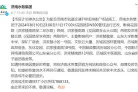 注意储水！8月10日晚11点起，济南多个区域将停水18小时图片