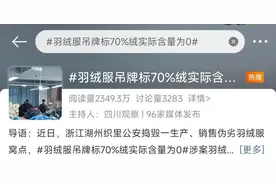 央视曝光！多款羽绒服造假，不保暖，还可能致病！图片