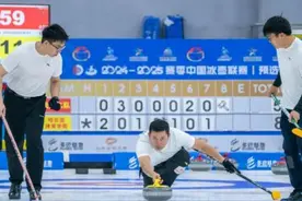 中国冰壶联赛哈尔滨体育学院男子冰壶队首战告捷图片