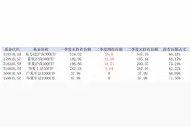 “国家队”二季度增持曝光，易方达、华夏、嘉实三只沪深300ETF很受宠图片