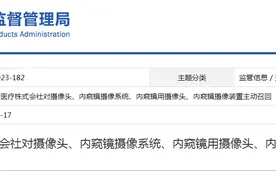 奥林巴斯医疗株式会社对摄像头、内窥镜摄像系统、内窥镜用摄像头、内窥镜摄像装置主动召回图片