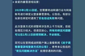 暴雪游戏国服回应实名验证问题：将于2月11日前解决图片