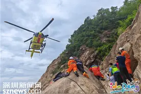 又一例直升机悬崖救援成功，大鹏新区打造海陆空应急救援体系图片