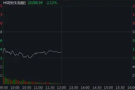 香港恒生指数半日跌超2%图片