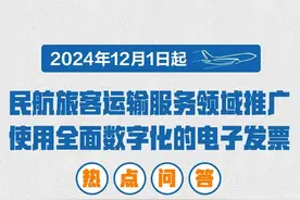 12月起推广使用电子发票（航空运输电子客票行程单）！这些热点问答请收好→图片