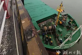 武汉阳逻港迎来蛇年首艘外籍直航入境船舶图片