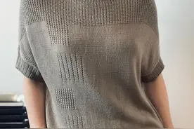 从领口往下织的基础款塌肩短袖教程，休闲随性！附详细编织教程图片