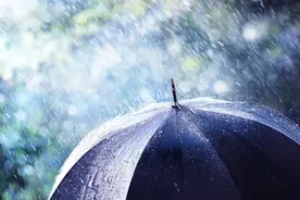 下雨天撑遮阳伞，伞会坏吗？图片