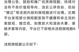 “婆媳恶斗”题材泛滥，抖音、快手下架数部违规微短剧图片