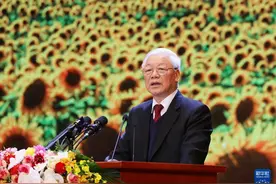 阮富仲去世，越南国内外悼念图片