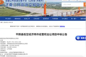 9.24亿中标！济南平阴县出让低空经济30年特许经营权图片