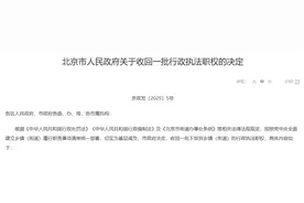 北京市政府：收回20项行政执法职权图片