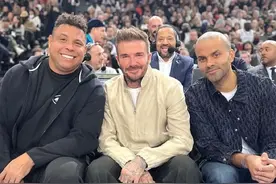 众星齐聚NBA巴黎赛！小贝和姆巴佩坐一起，马云低调，刘亦菲惊艳图片