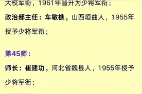 终于有人把上甘岭战役主要指挥官授衔情况一览整理出来了，涨知识图片
