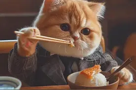 吃早餐的小猫猫图片