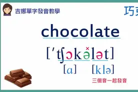 【中英双语】英文单字发音教学：chocolate巧克力视频封面
