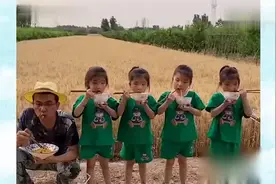 把四胞胎交给农村舅舅第二天，就发来这段视频，瞬间让我刮目相看图片