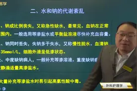 水和钠代谢紊乱：等脱水渗性、低脱水渗性、高脱水渗性，补液原则视频封面