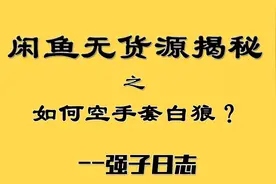 闲鱼卖货赚钱之空手套白狼操作玩法，小白必看，全网首发！视频封面