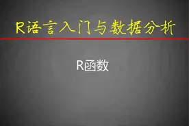 41-R函数-R语言视频封面