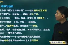诊断学基础04咳嗽与咳痰01为什么咳吐粉红色泡沫痰代表出现左心衰视频封面