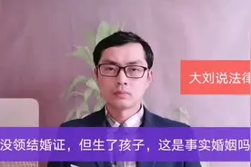 大刘说法律：没领结婚证，但生了孩子，这是事实婚姻吗？视频封面