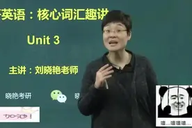 刘晓燕2021考研单词语法长难句讲解- 4.核心词汇趣讲-Unit3(1)视频封面