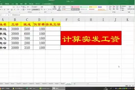Excel计算员工实发工资，日常办公技巧，简单方便！视频封面