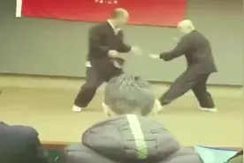 民间两位武术老大爷现场演练：形意拳对战九套环，谁都不服输呀图片