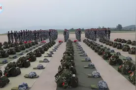 真乘风破浪！直击空降兵千人水上实跳训练图片