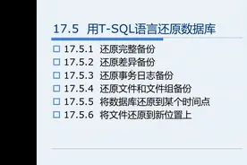SQL Server 2012▪从小白到大师：第85讲，用T-SQL语言还原数据库视频封面