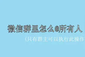 手机小知识：微信群里怎么@所有人视频封面