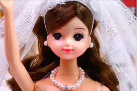 美丽的芭比娃娃穿上了漂亮的婚纱视频封面