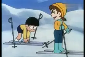 哆啦A梦：大雄带静香滑雪，还救了静香，这下静香喜欢上大雄了！视频封面