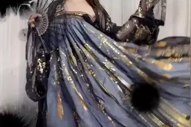 性感美女汉服的风花雪月，暗夜款最霸气，女王专属视频封面