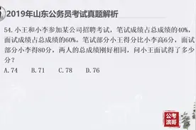 小王和小李参加某公司招聘考试，笔试成绩占总成绩的40%视频封面