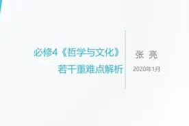 【高中政治】必修4《哲学与文化》教材重难点分析视频封面