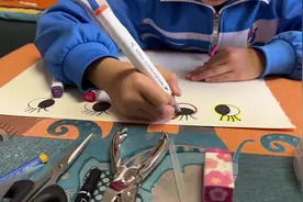 《有趣的手指》二年级语文手工。