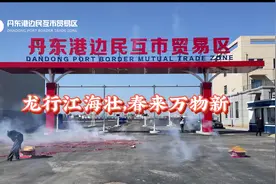 丹东港边民互市贸易区，2024新春开门大吉！视频封面